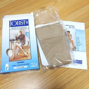 Jobst Medical LegWear Compression Knee‎ High Med. Petite Opaque 15-20 mmHg New